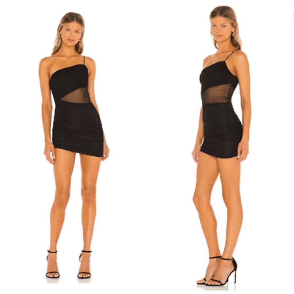 Superdown X Revolve Jerica mesh mini black dress size XXS